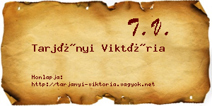Tarjányi Viktória névjegykártya